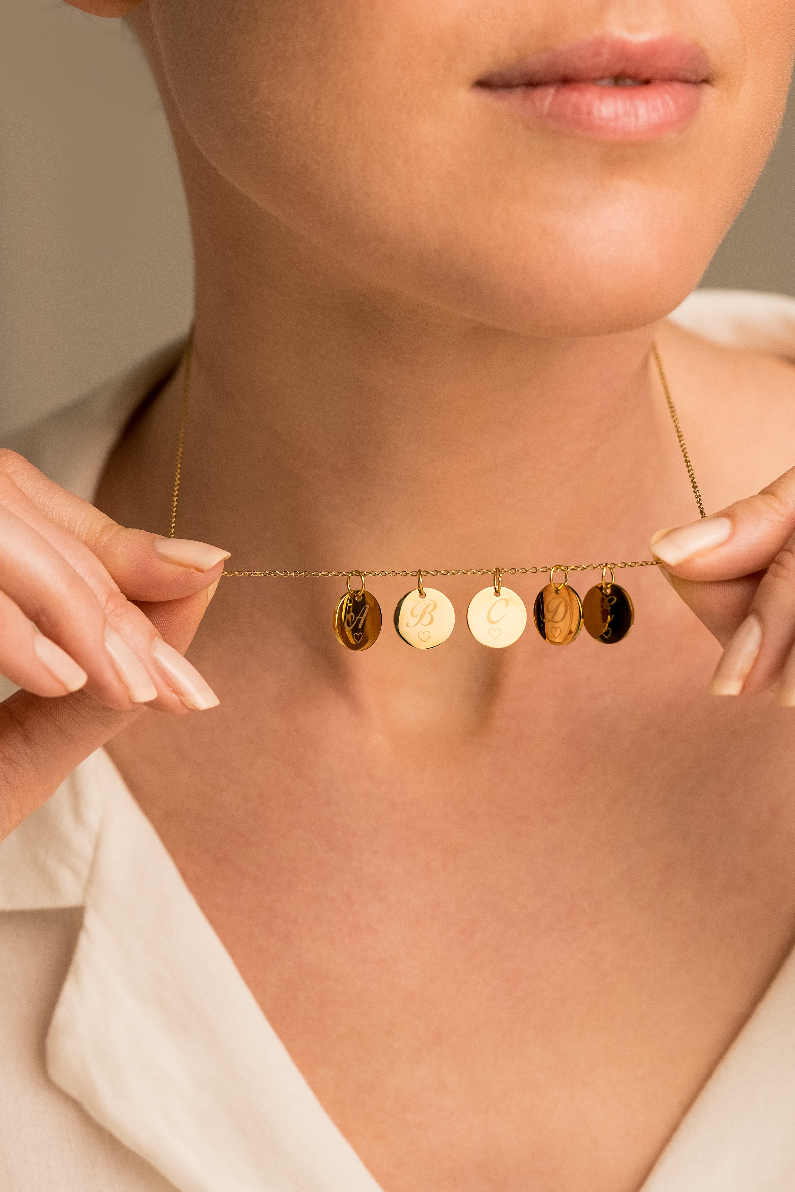 ENGRAVED LETTER NECKLACE