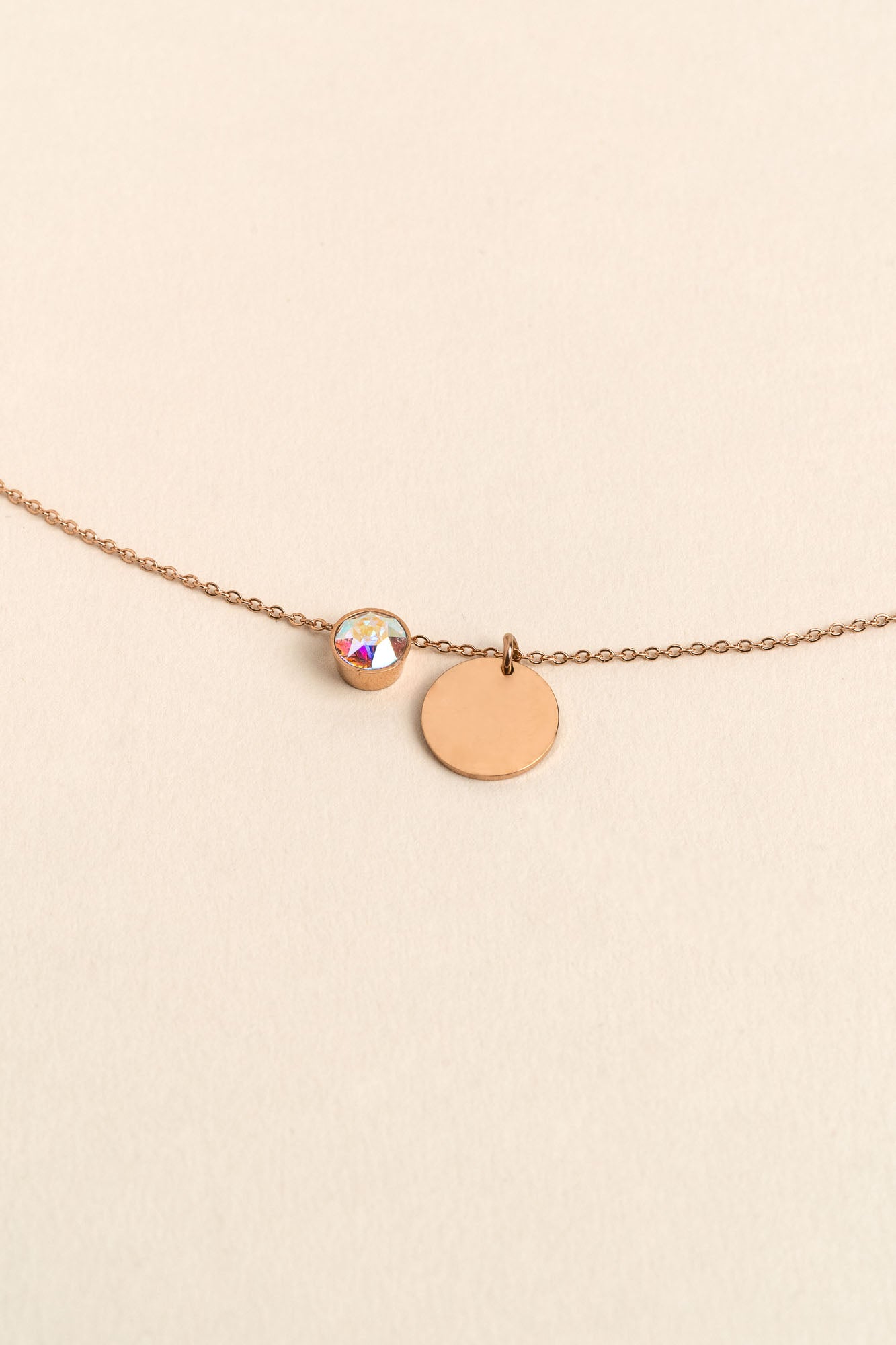 ENGRAVED NECKLACE EVA ROSE GOLD