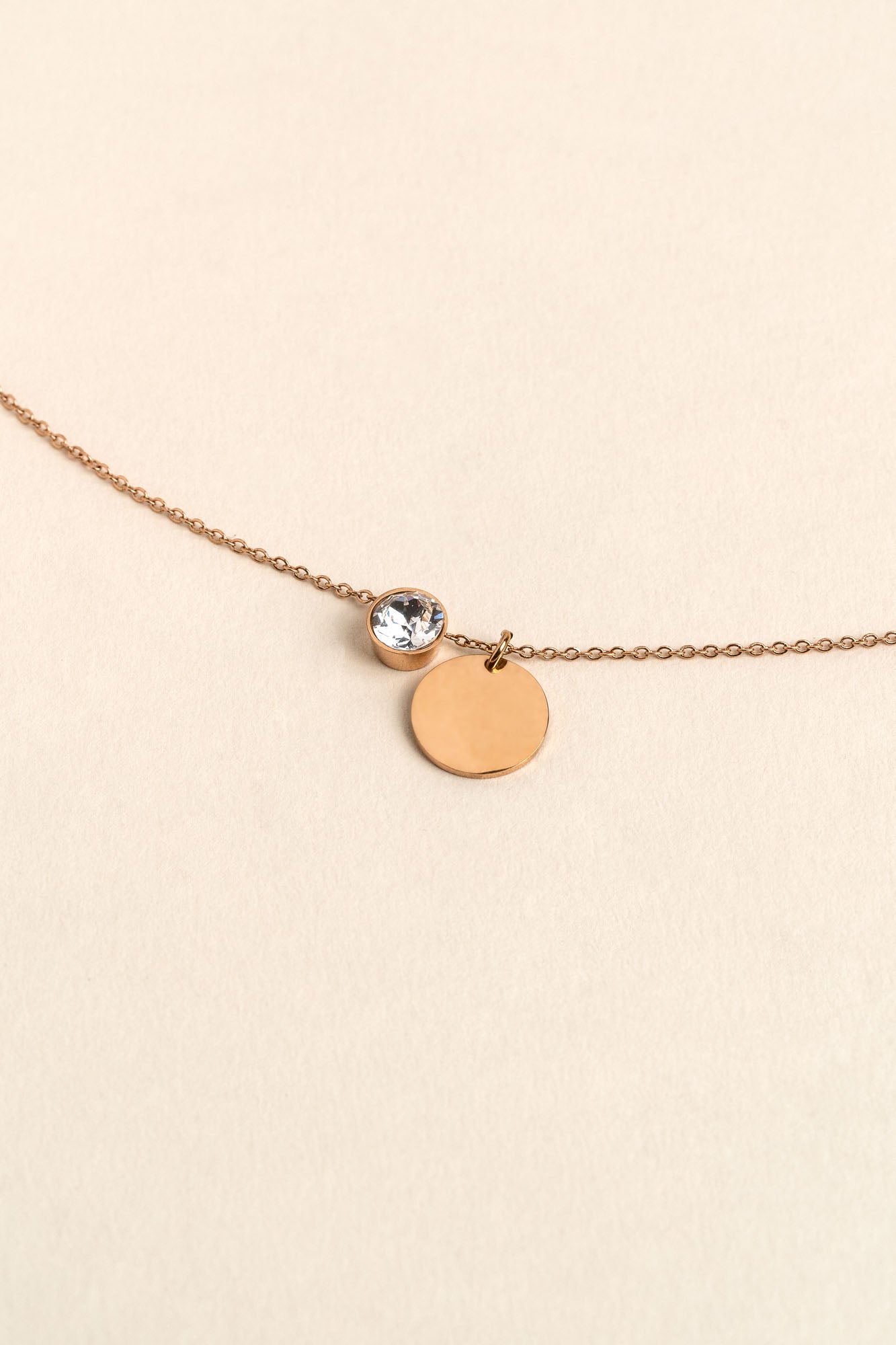 ENGRAVED NECKLACE EVA ROSE GOLD