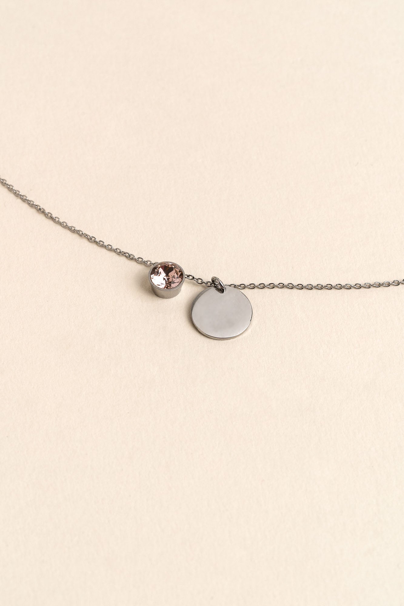 ENGRAVED NECKLACE EVA SILVER