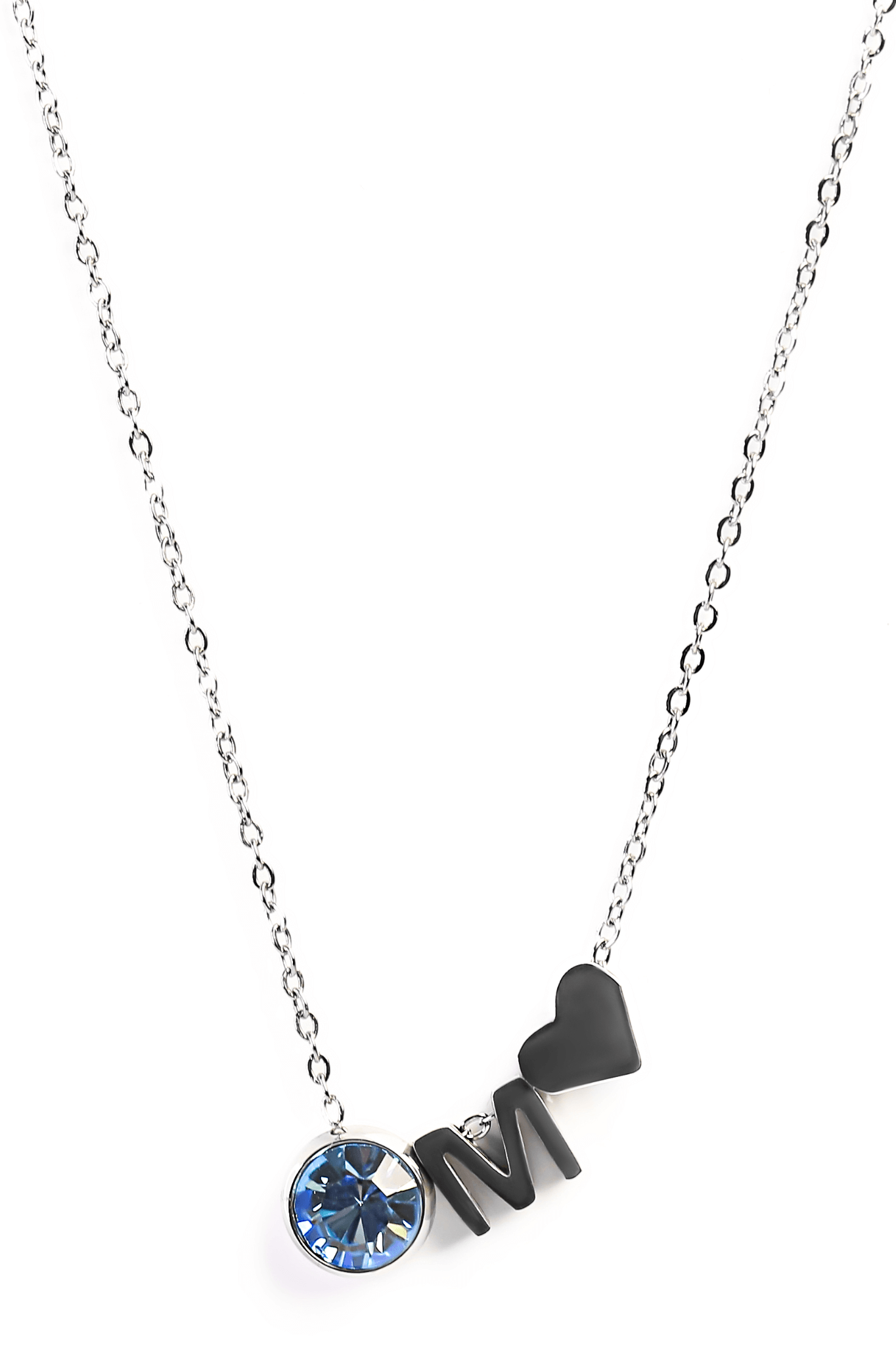 AQUAMARINE NECKLACE WITH PERSONALIZED SYMBOLS