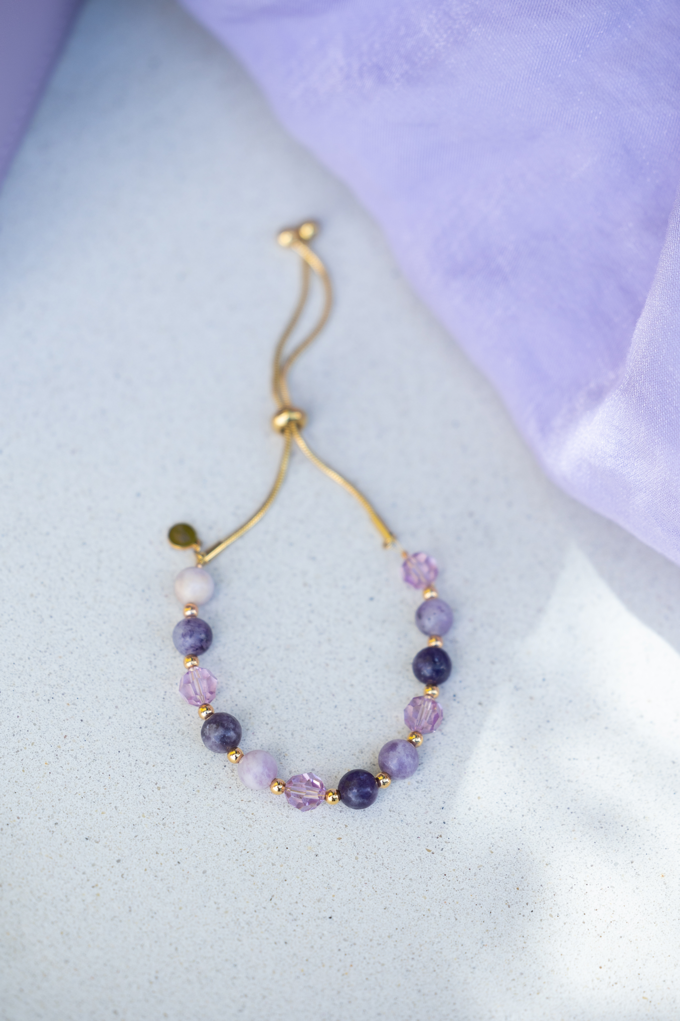 elastic purple bracelet