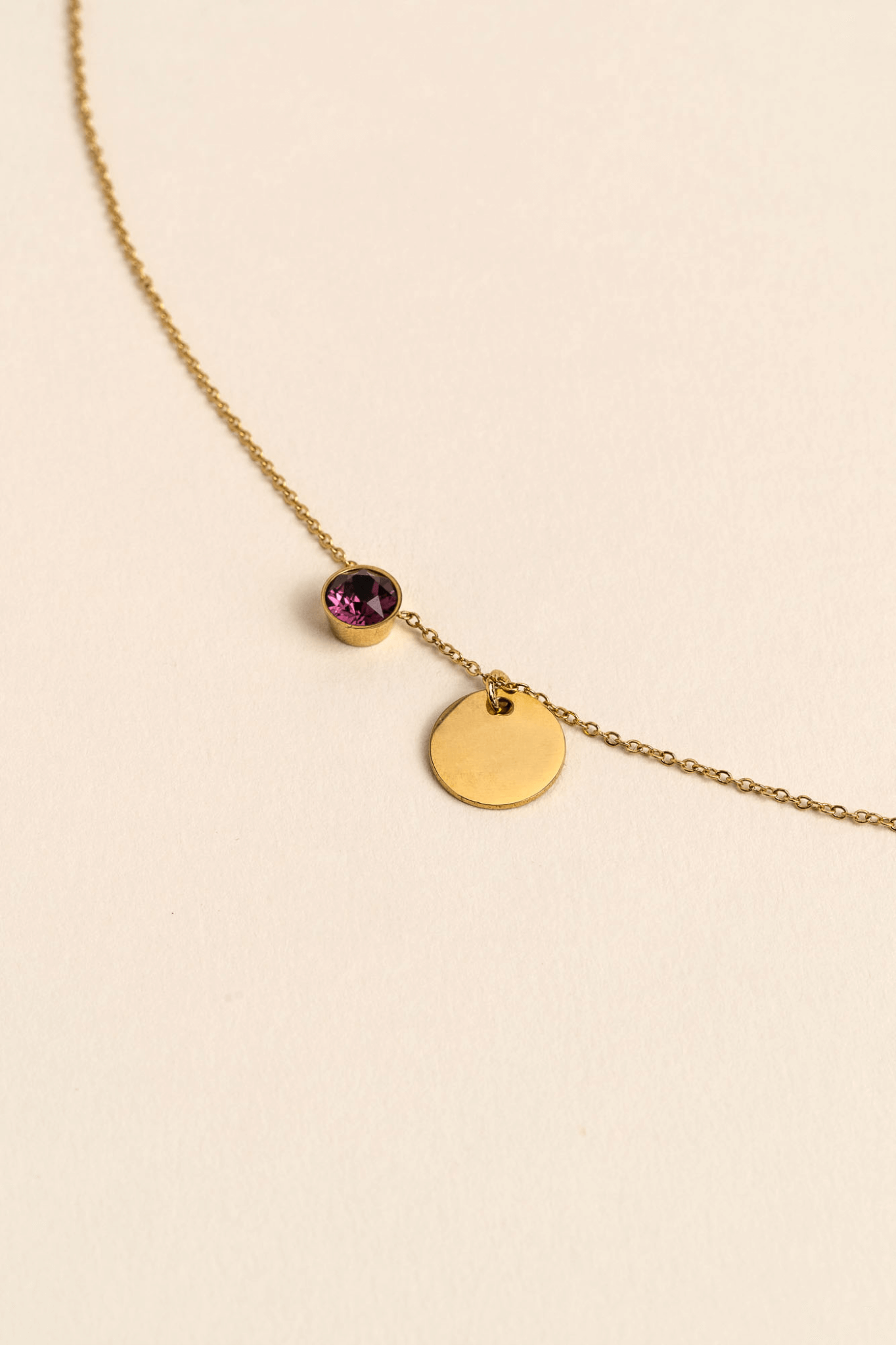 ENGRAVED NECKLACE EVA GOLD