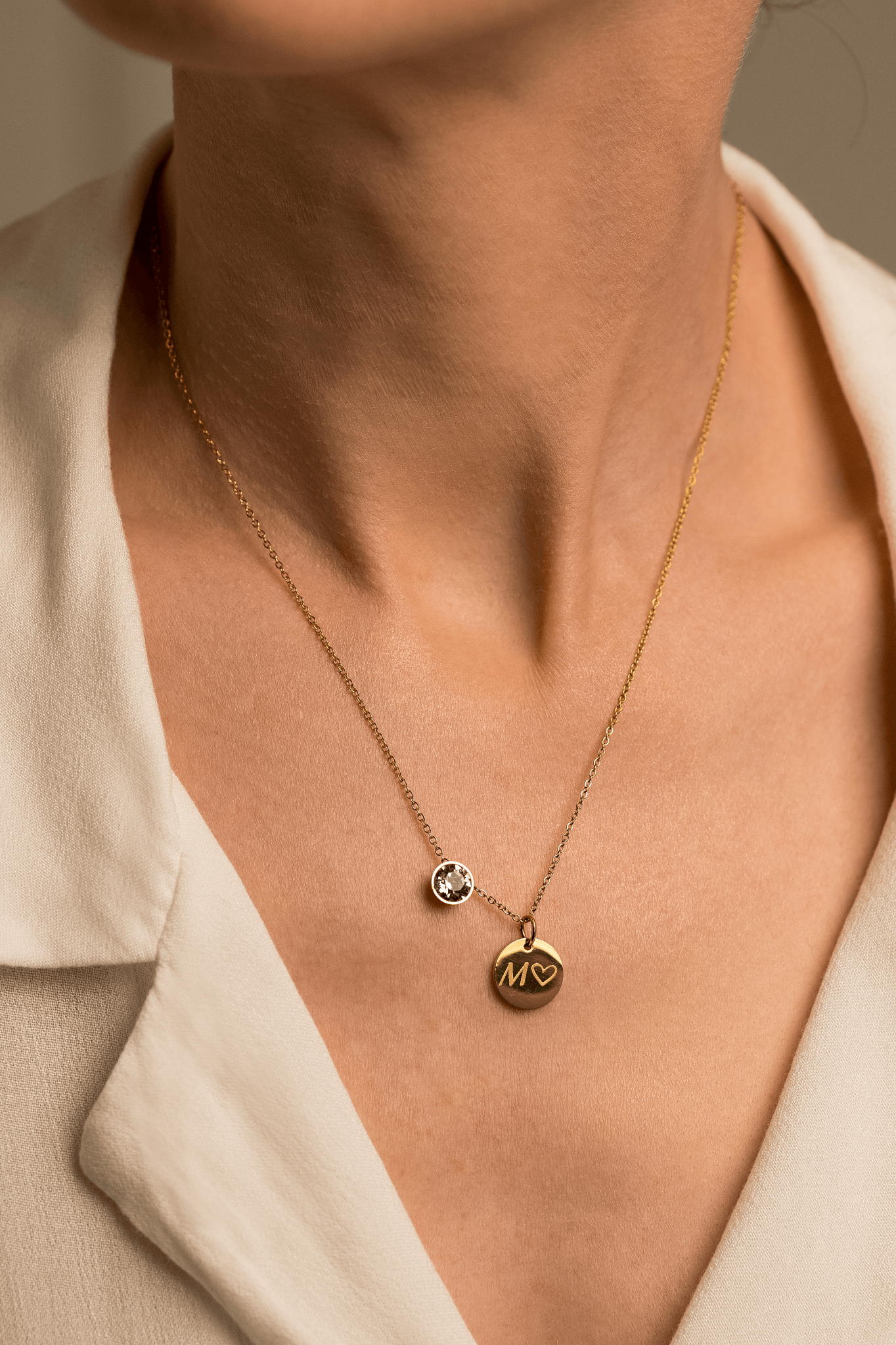 ENGRAVED NECKLACE EVA GOLD