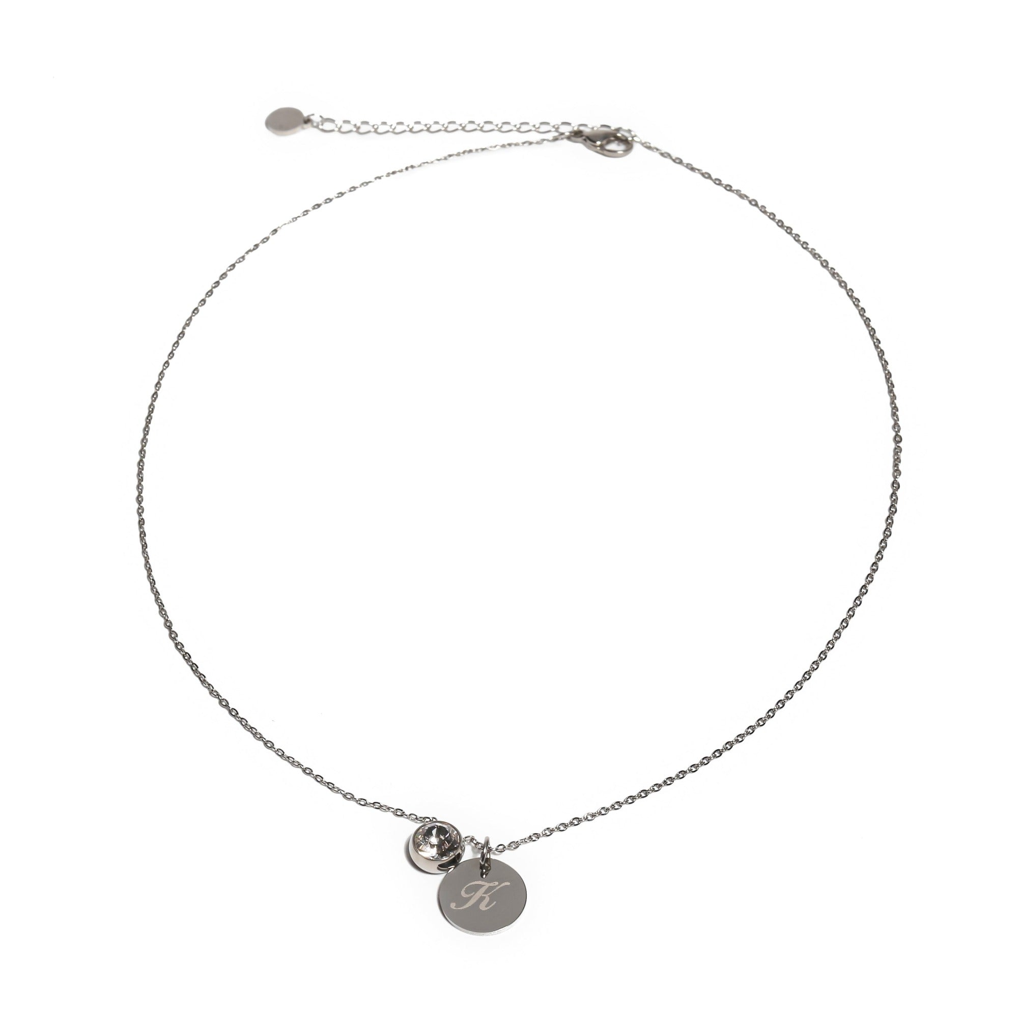 ENGRAVED NECKLACE EVA SILVER