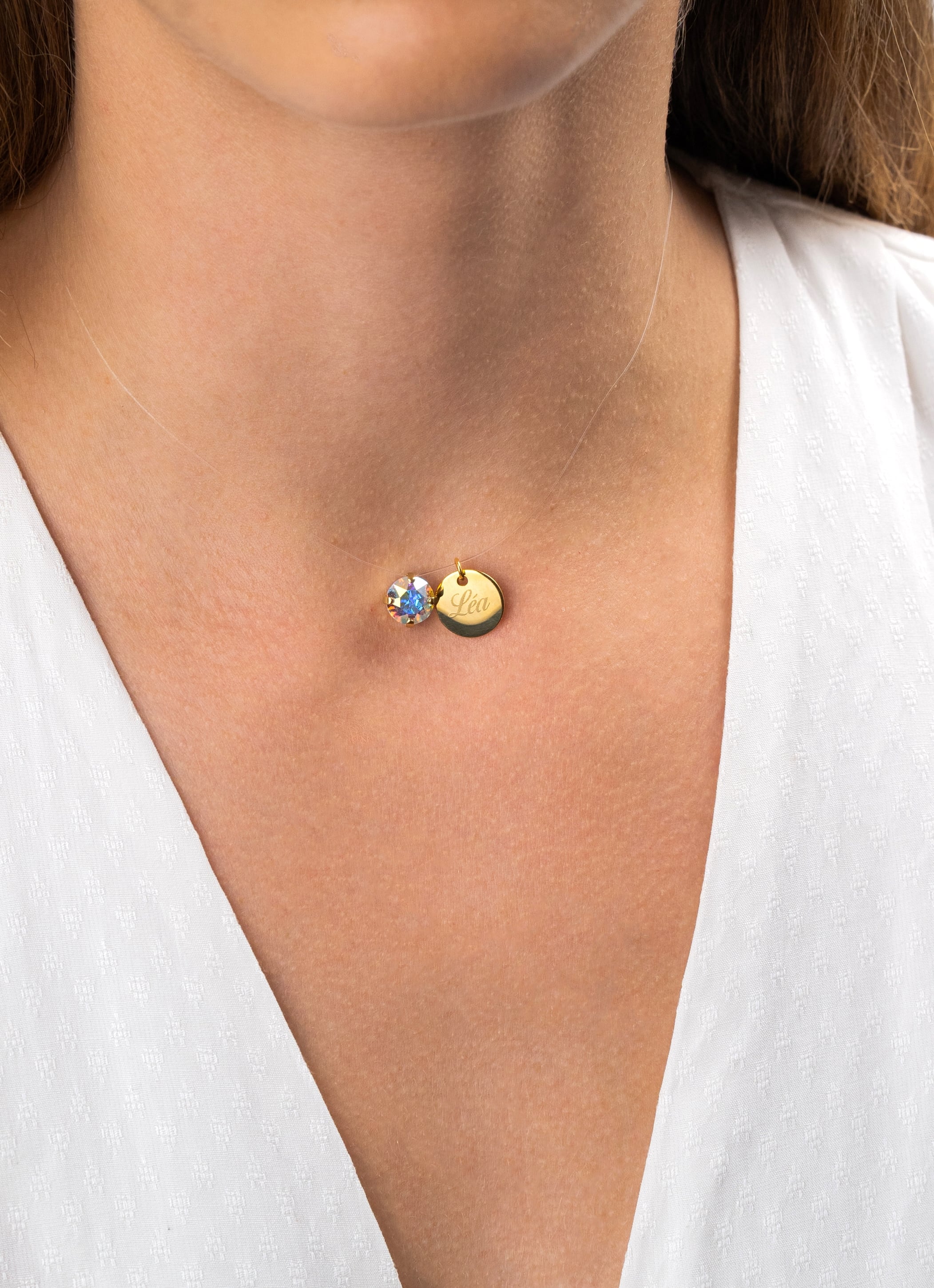 INVISIBLE ENGRAVED NECKLACE GOLD