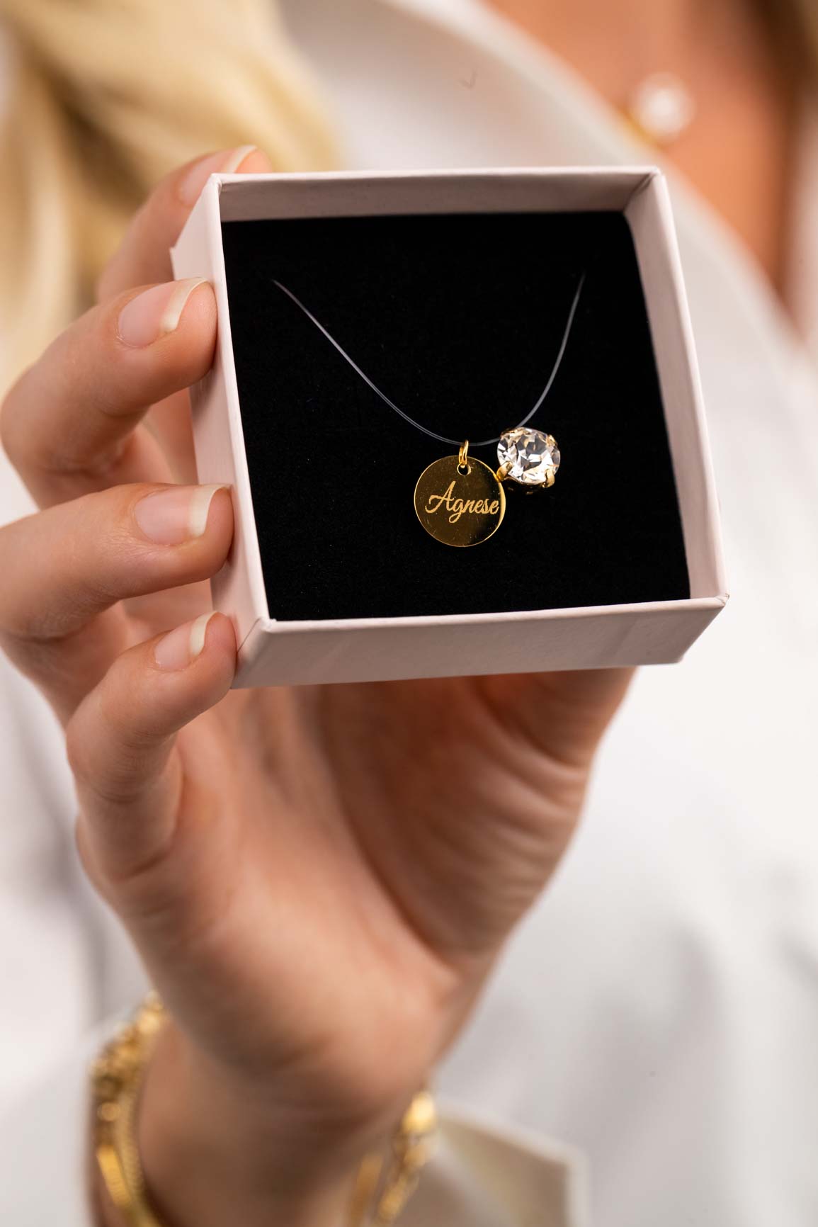INVISIBLE ENGRAVED NECKLACE GOLD