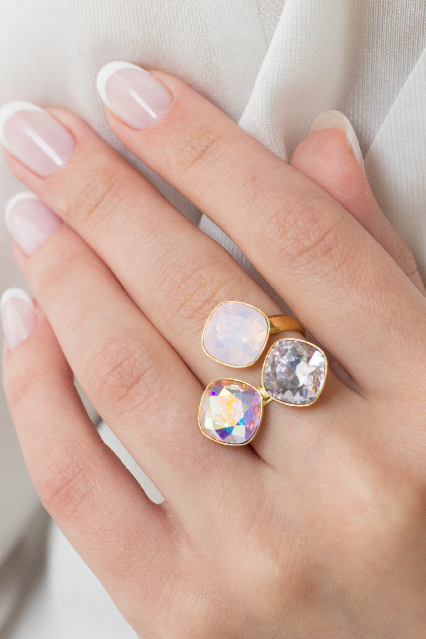 pink triple ring