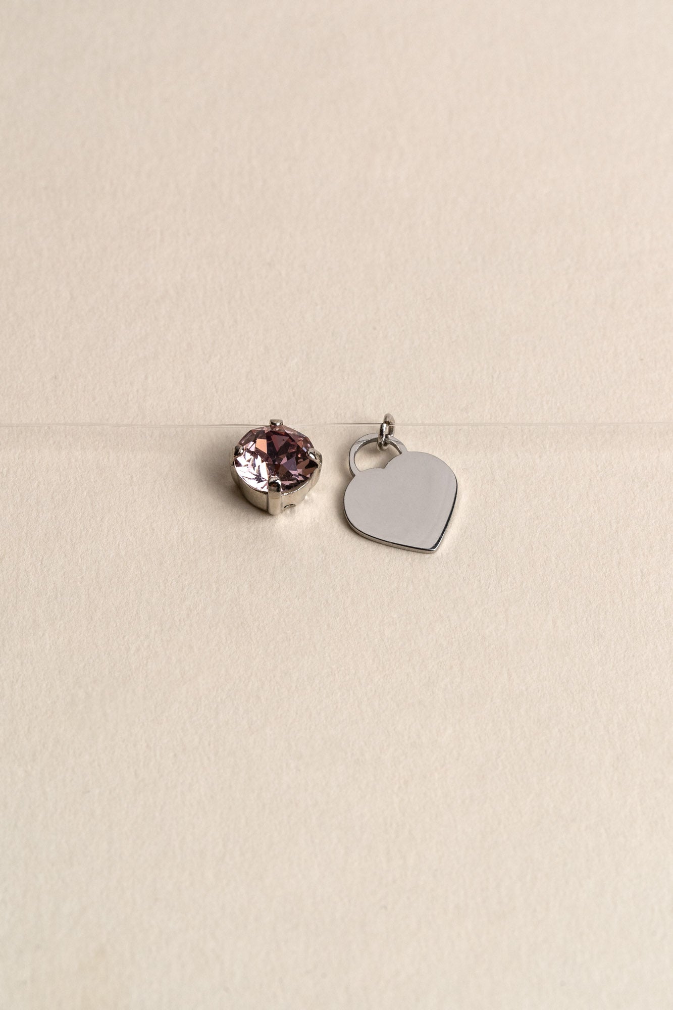 INVISIBLE HEART NECKLACE WITH ENGRAVING