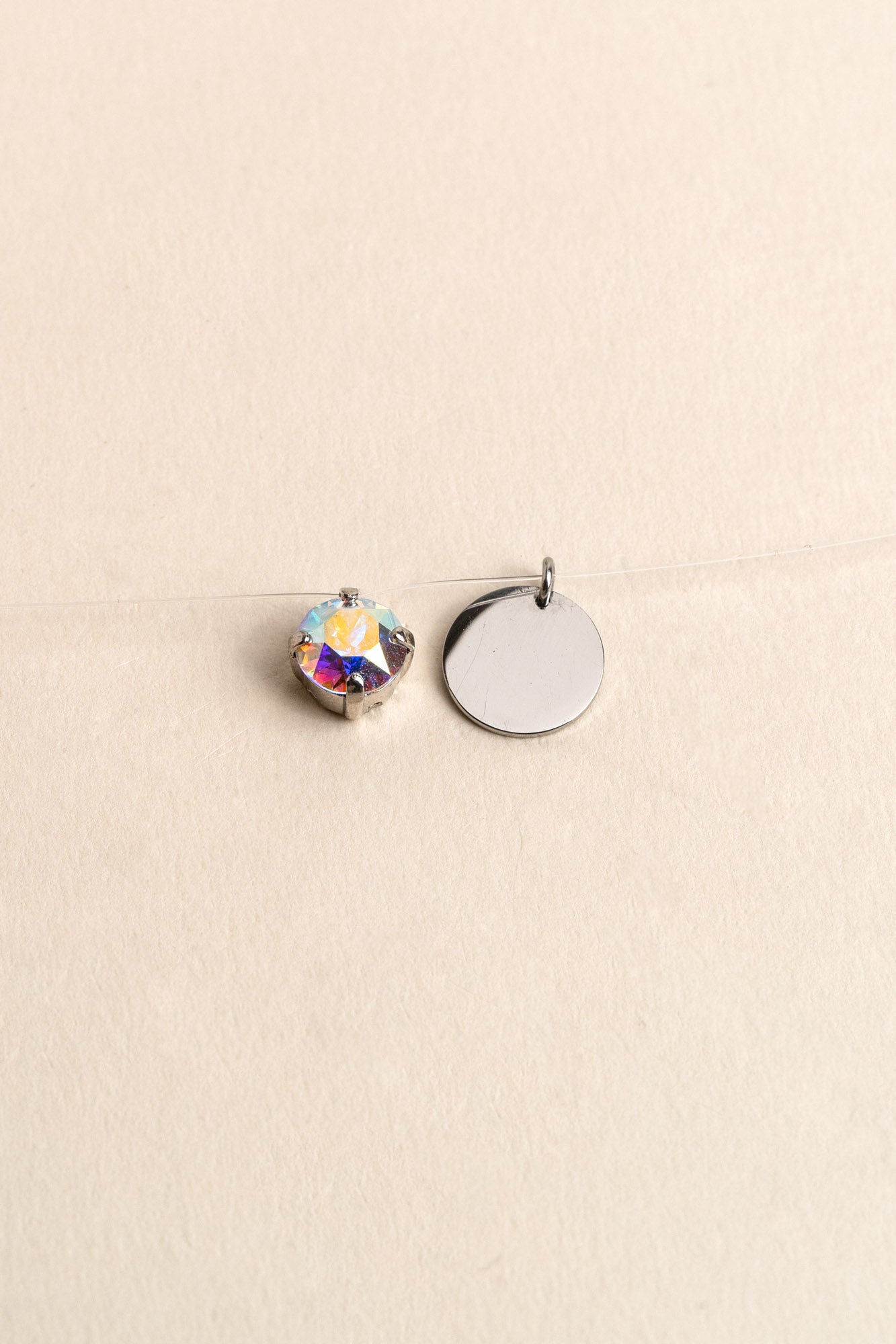 INVISIBLE NECKLACE WITH ENGRAVING SILVER