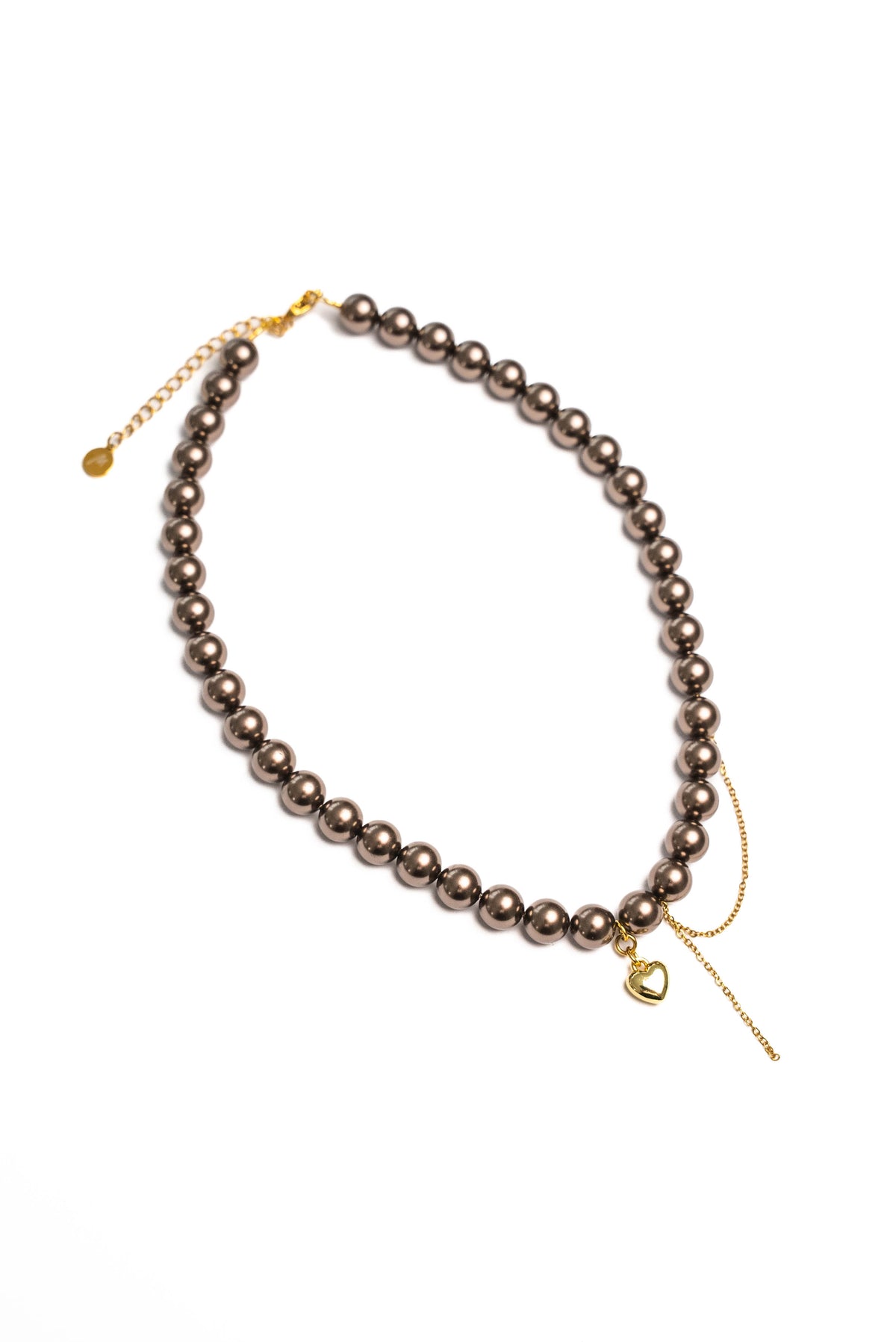 Swarovski Pearl Necklace BROWN GOLD