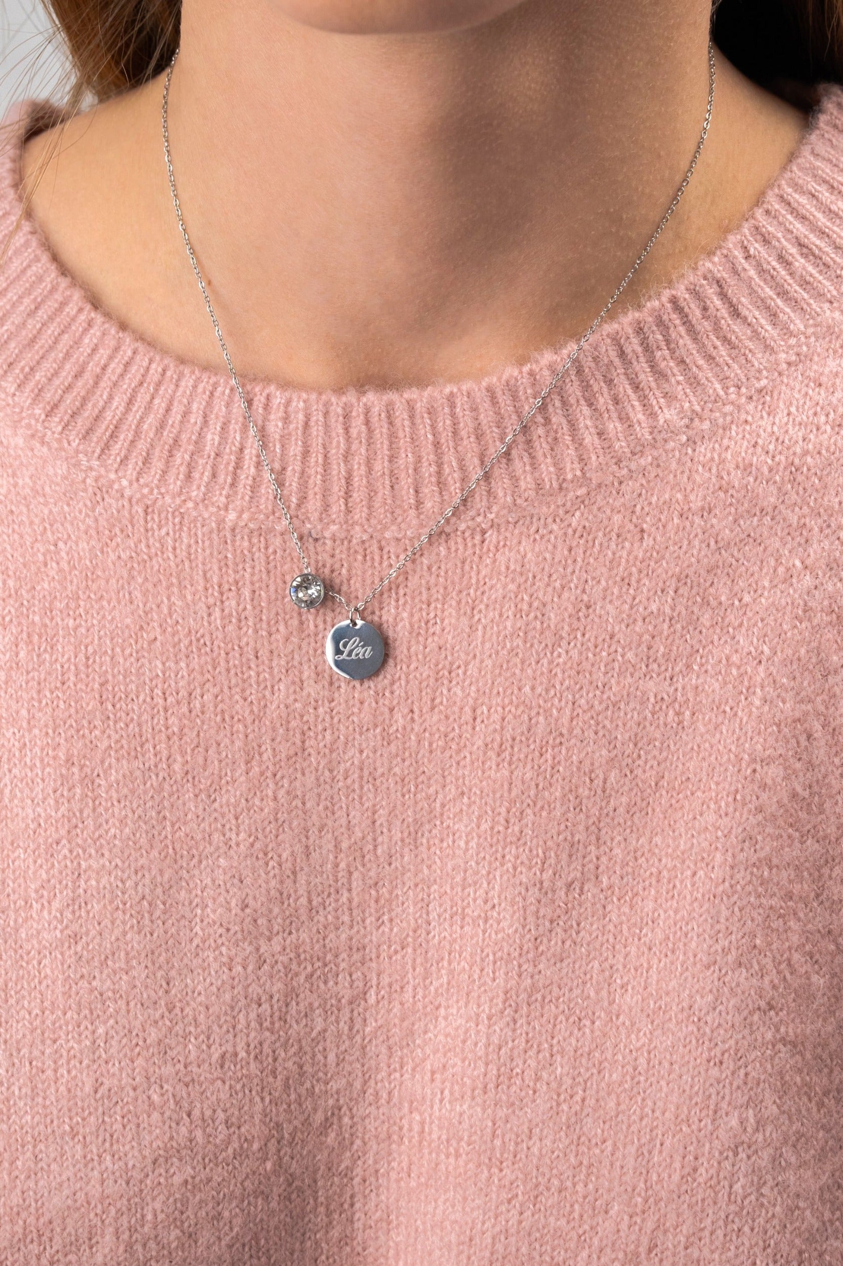 ENGRAVED NECKLACE EVA SILVER