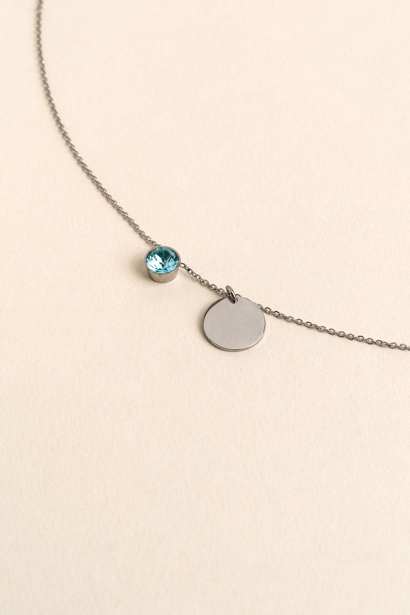 ENGRAVED NECKLACE EVA SILVER