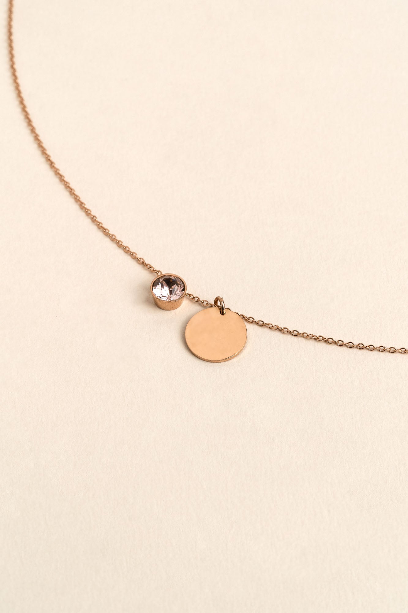 ENGRAVED NECKLACE EVA ROSE GOLD