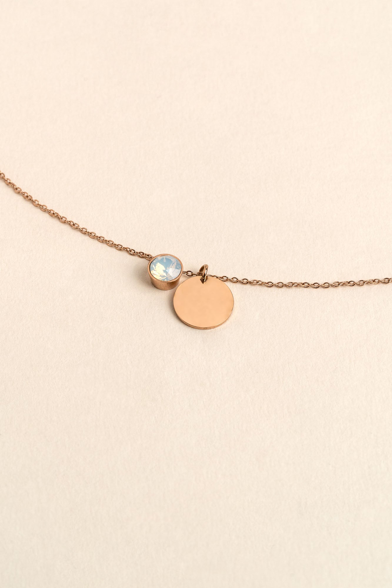 ENGRAVED NECKLACE EVA ROSE GOLD