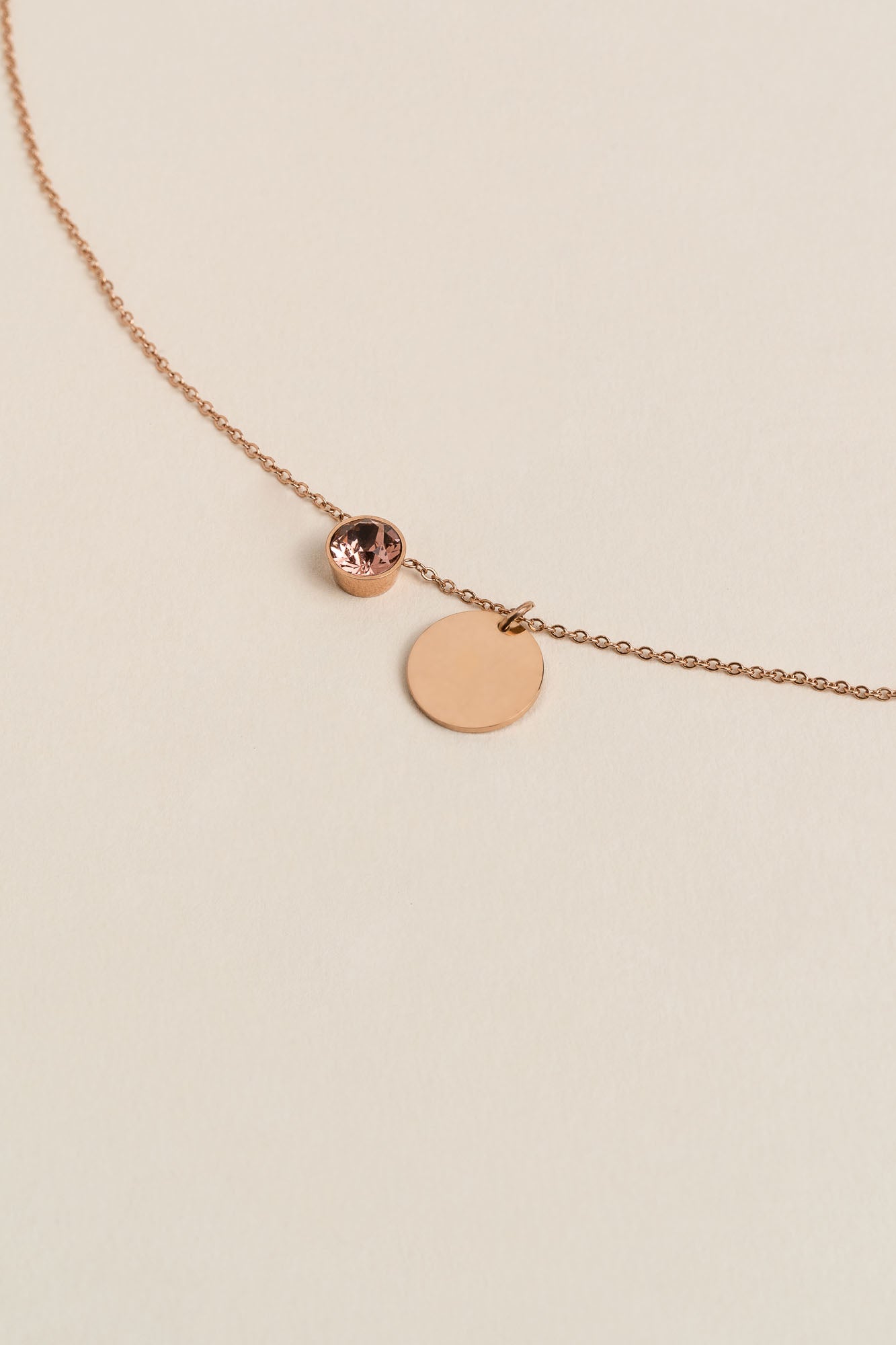 ENGRAVED NECKLACE EVA ROSE GOLD