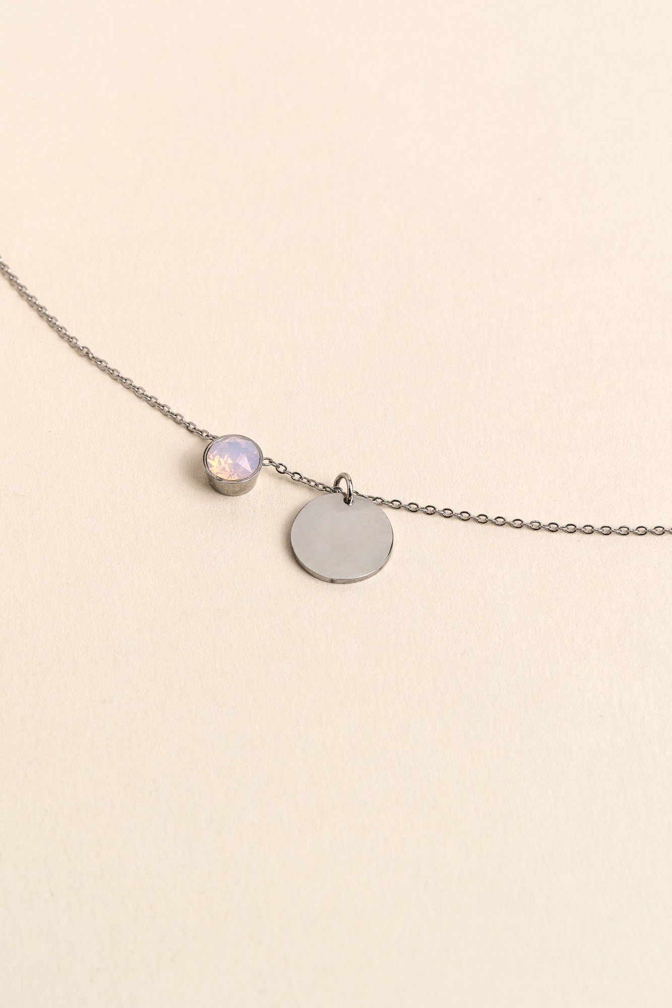 ENGRAVED NECKLACE EVA SILVER