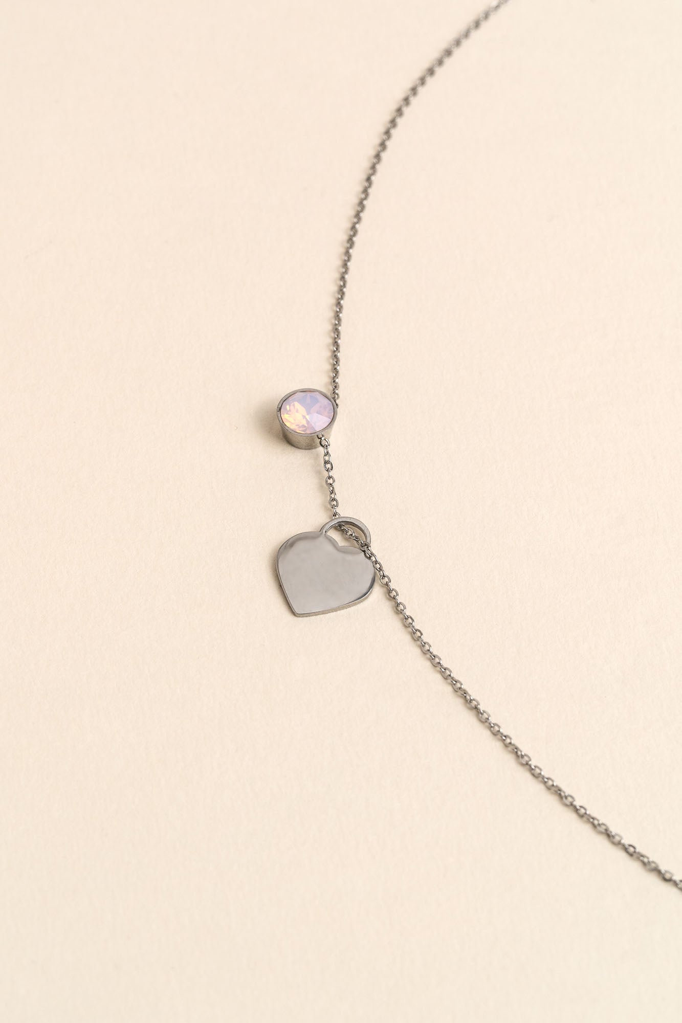 ENGRAVED HEART NECKLACE SILVER