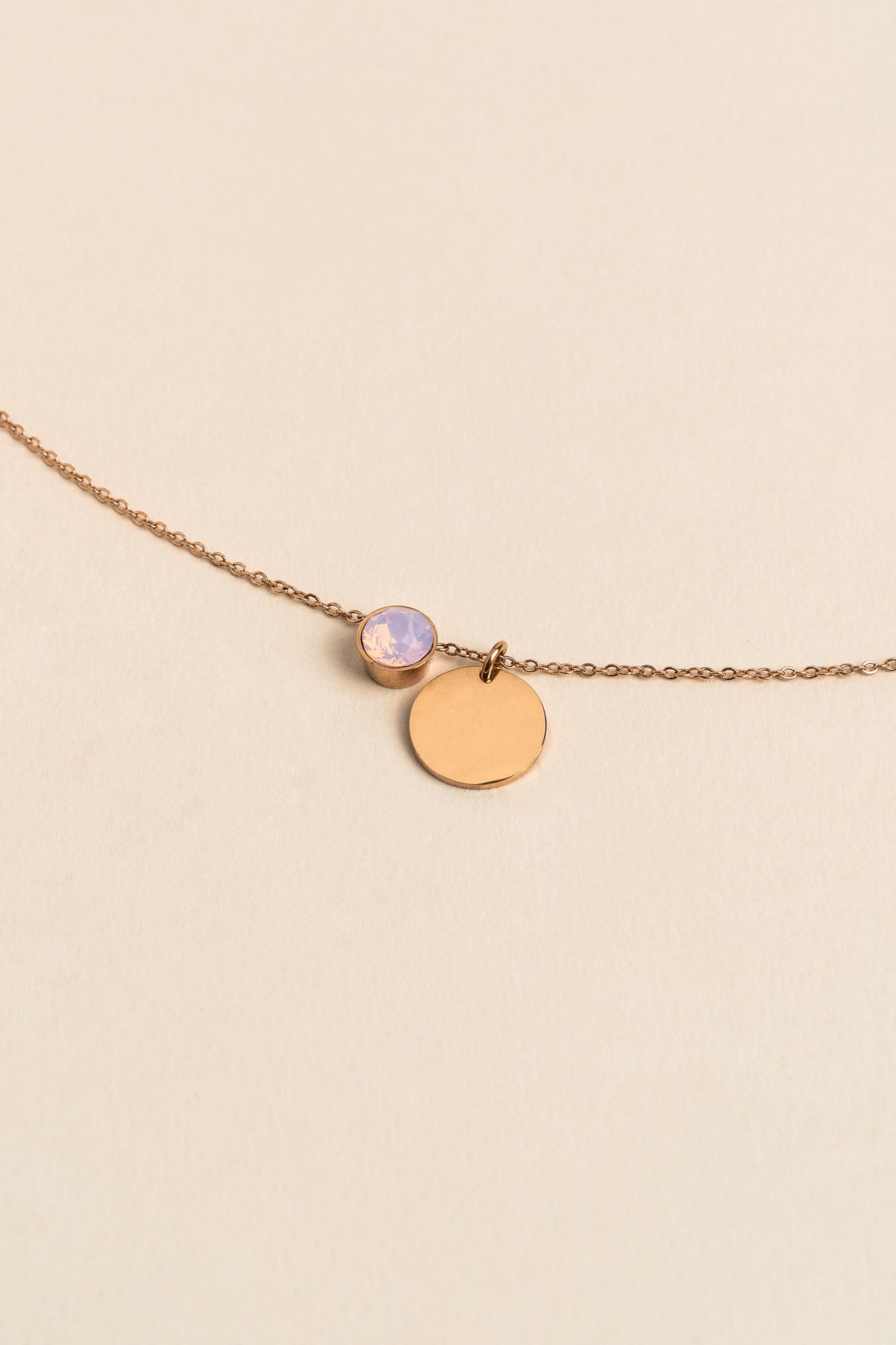 ENGRAVED NECKLACE EVA ROSE GOLD