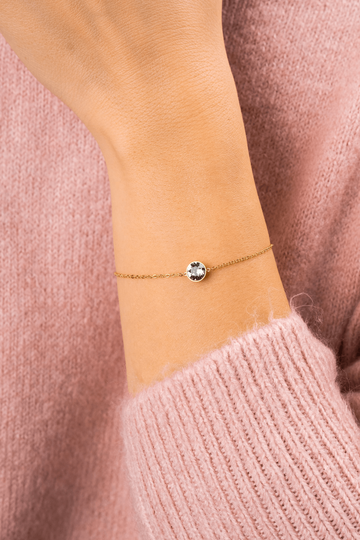 ONE CRYSTAL BRACELET GOLD
