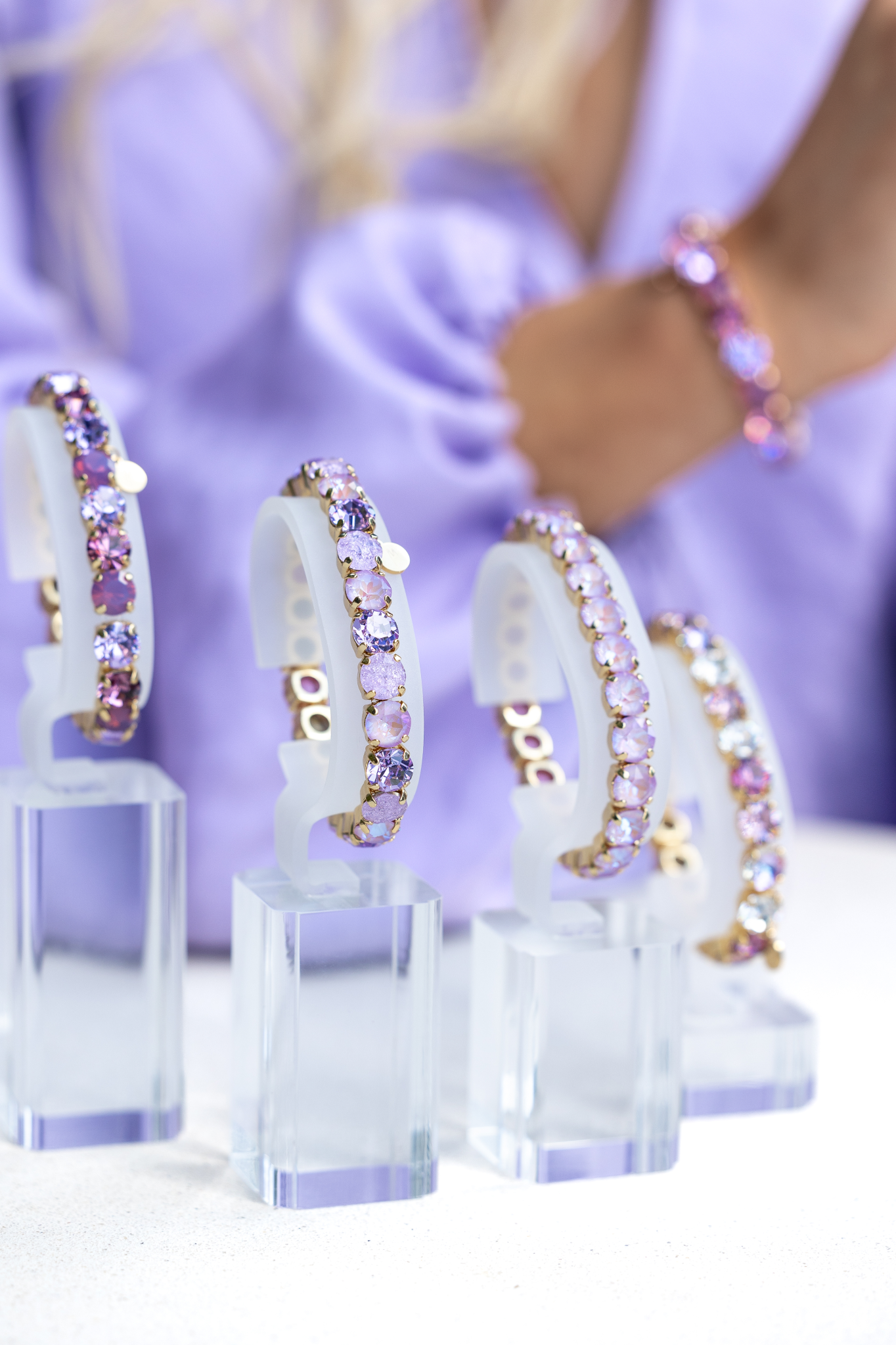 SQUARE CRYSTAL ELASTIC BRACELET