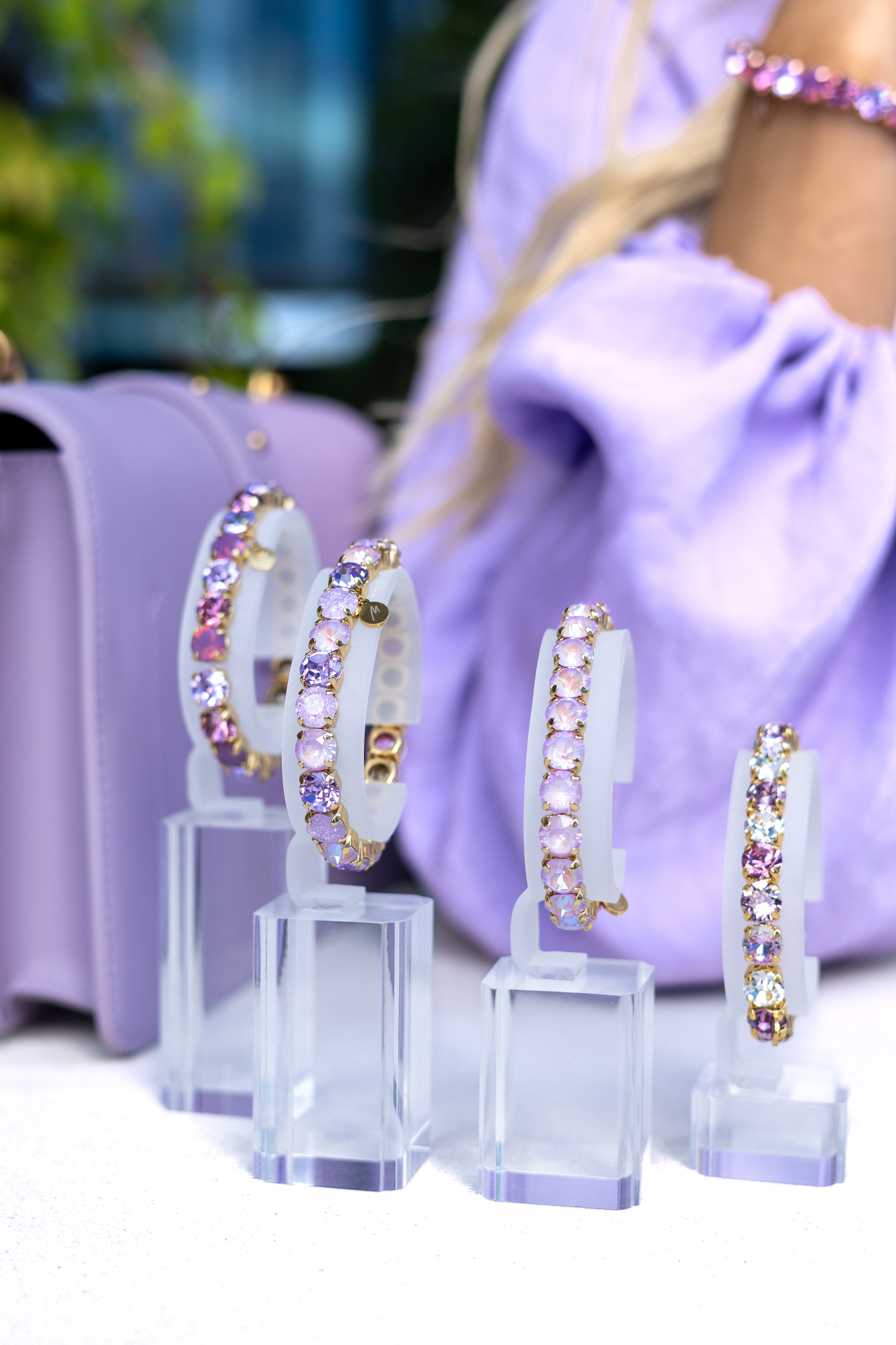 SQUARE CRYSTAL ELASTIC BRACELET